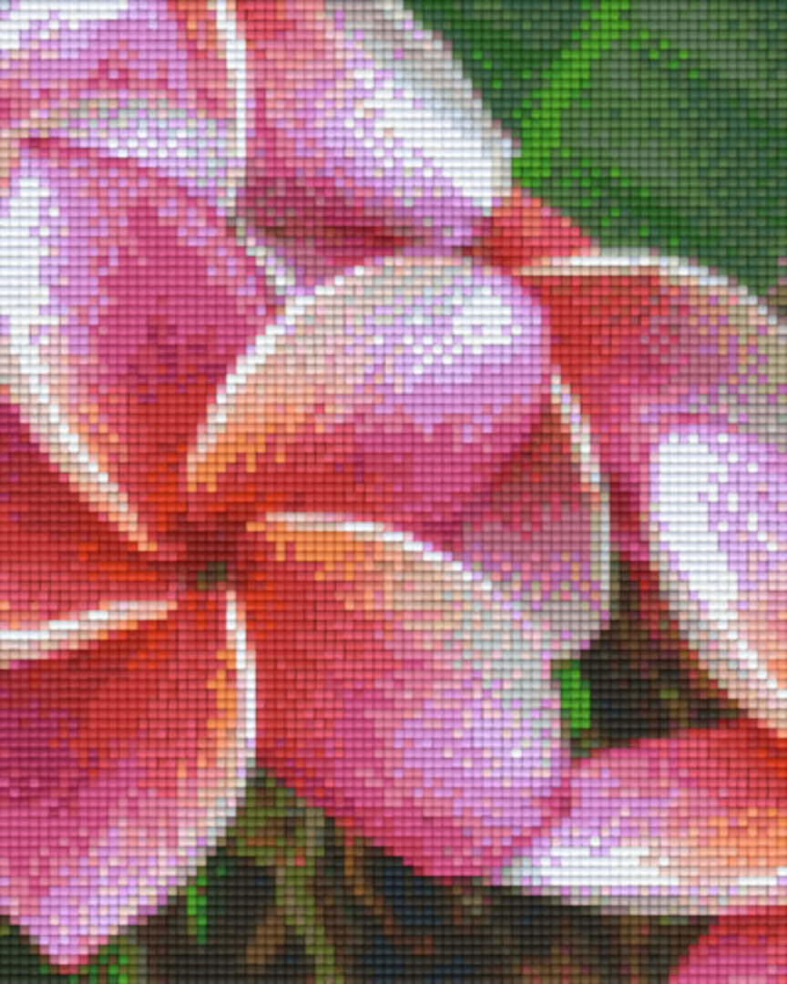 Frangipani Four [4] Baseplate PixelHobby Mini-mosaic Art Kit image 0